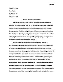 Abortion essay