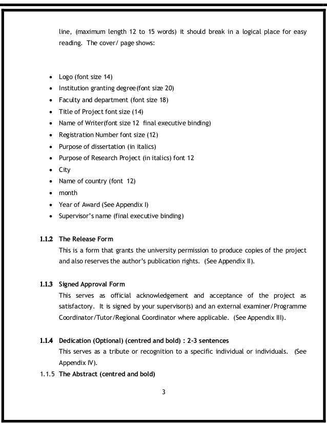 Dissertation guidelines