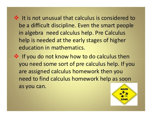 Homework help calculus