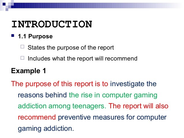 Lab report introduction