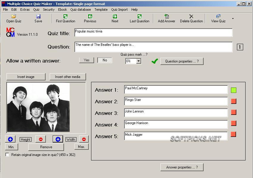 Multiple choice question maker