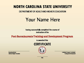 Online certificate courses