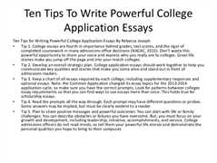 Writing a personal essay for college