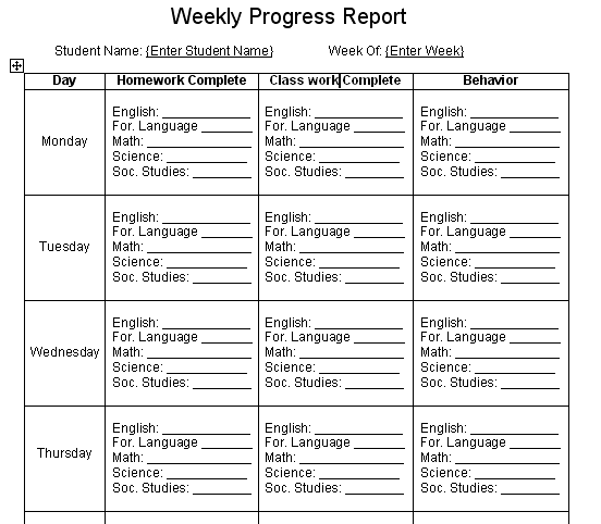 Writing student reports